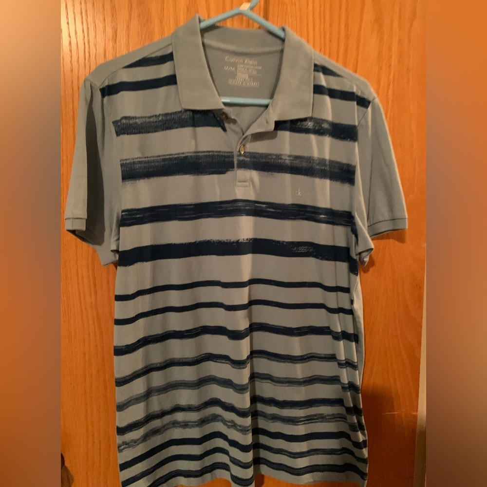 Men’s Calvin Klein Golf Shirt, Brand New With Tags, Size Medium, Light Blue
